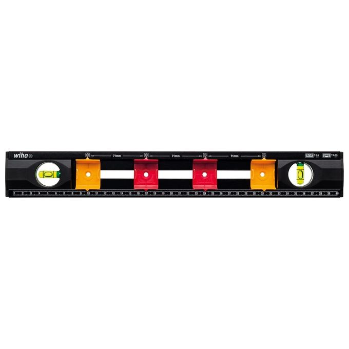 Wiha SB24691 Livella da Elettricista 40 cm Alluminio Doppia Scala Marcatura Scatole da Incasso