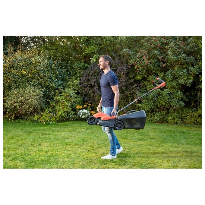 Black+Decker Tosaerba Elettrico 1200W Lama 32cm con Telaio Polypropilene e Impugnatura Bike