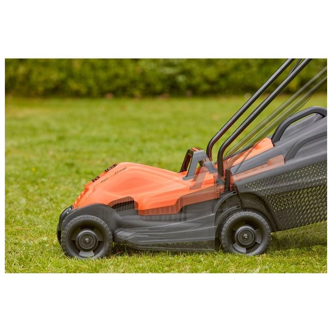 Black+Decker Tosaerba Elettrico 1200W Lama 32cm con Telaio Polypropilene e Impugnatura Bike