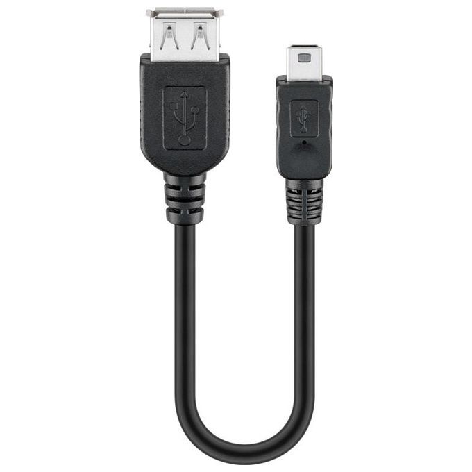 Goobay Cavo Usb 02mt Usb A Mini-Usb B Nero