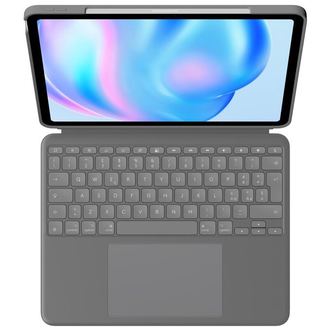 Logitech 920-012615 Combo Touch Custodia con Tastiera per iPad Air 13'' QWERTY Italiano Trackpad Smart Connector colore Grigio