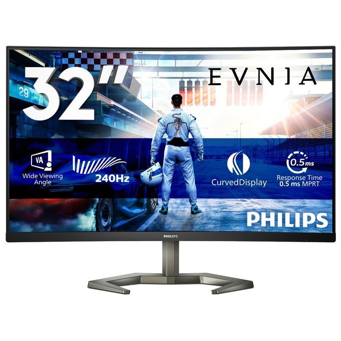 Philips 32M1C5200W Momentum Monitor Gaming 31.5'' Curvo VA FHD 1920x1080 240Hz 0.5ms Adaptive FreeSync colore Nero