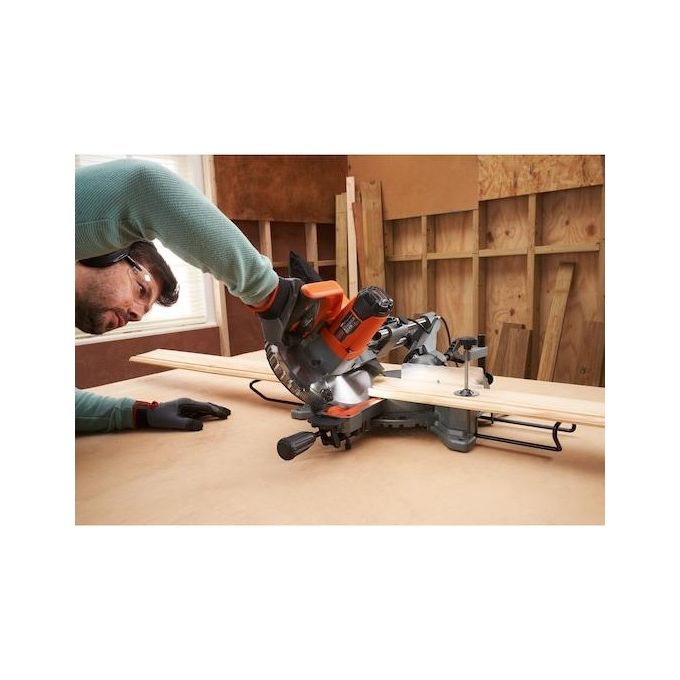Black+Decker BES701-QS Troncatrice Radiale 1500 W lama 216 mm taglio 220x70 mm Line Shadow