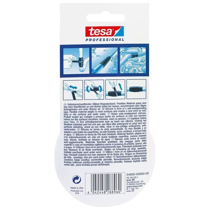 Tesa Nastro Autoagglomerante Trasparente 3X25 4600