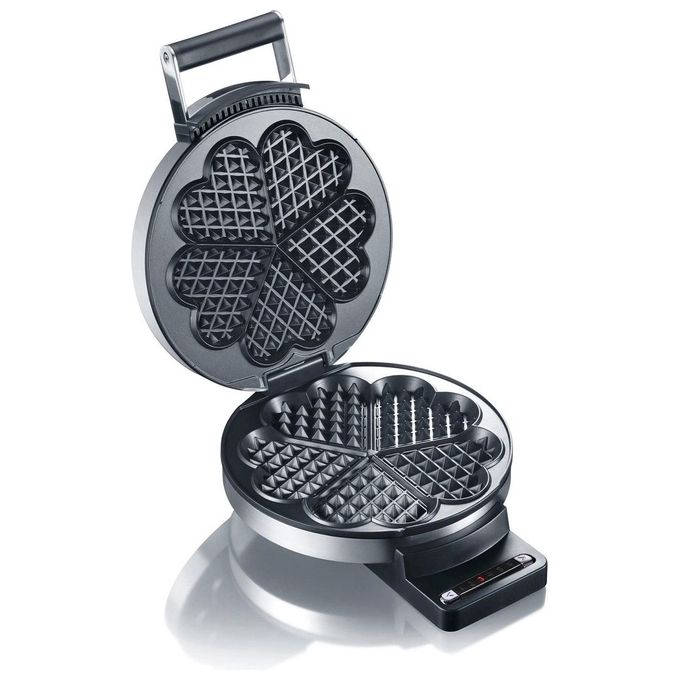 GRAEF WA80 Gofrera 850 W con Rivestimento Antiaderente e Regolazione Elettronica 6 Livelli colore Argento-Grigio