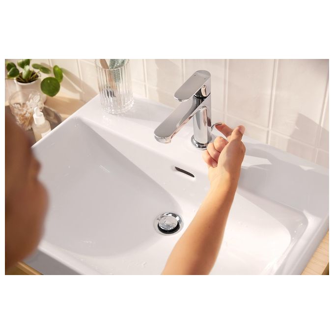 Hansgrohe 72517000 Rebris S Miscelatore per Lavabo con Scarico a Tirante Altezza Bocca 10.9 cm EcoSmart colore Cromo