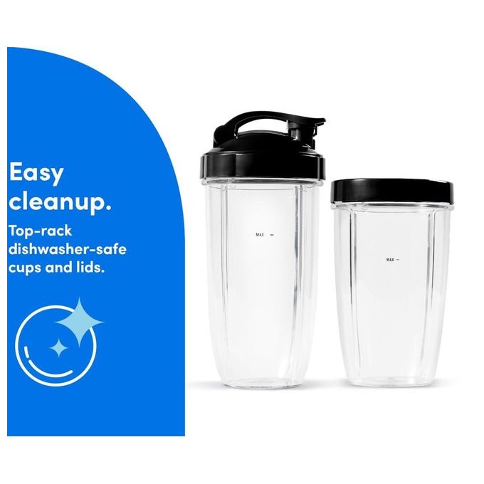 NutriBullet NB907MAW Frullatore 900 W Capacita' 0,9 L con Bicchiere Rimovibile Lama Estrattiva Funzione Pulse Tritaghiaccio Ricettario Incluso colore Bianco