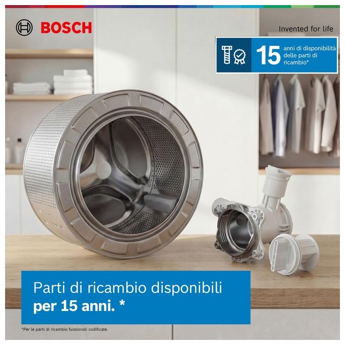 Bosch Serie 6 WIW24342EU Lavatrice a carica frontale 8 Kg 1200 giri Classe C Motore Inverter EcoSilence Bianco