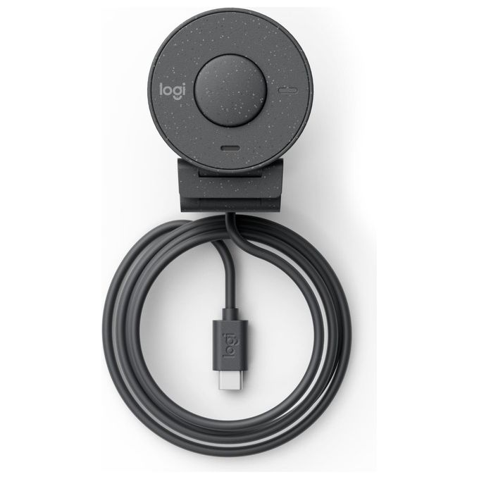 Logitech 960-001436 Brio 300 Webcam Full HD 1080p 2 MP USB-C Microfono Riduzione Rumore Otturatore Privacy colore Grafite