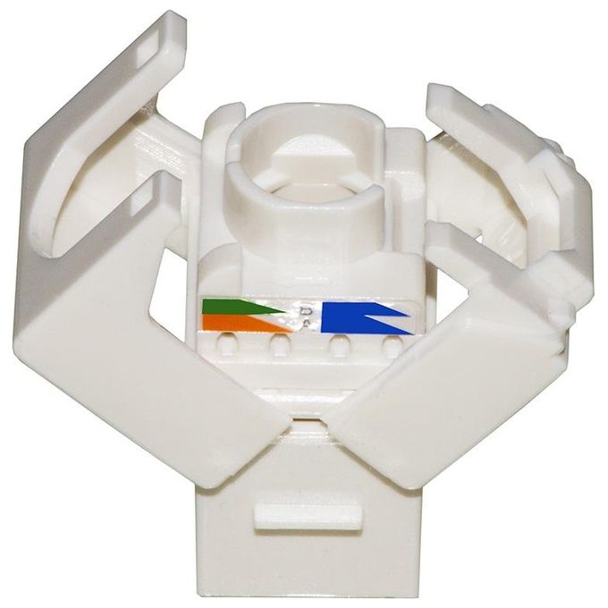 Link Presa Rete Keystone Jack Rj45 Categoria 6 Utp Tooless Bianco 180° Contatti Dorati 50 Micron