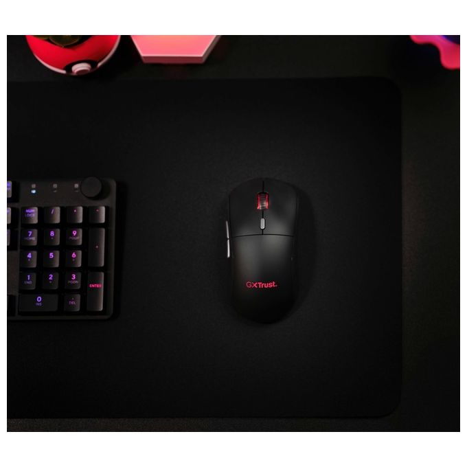 Trust 25126 GXT 926 Redex II Mouse Gaming Wireless 2.4 GHz 10000 DPI 6 Pulsanti Programmabili Retroilluminazione RGB colore Nero