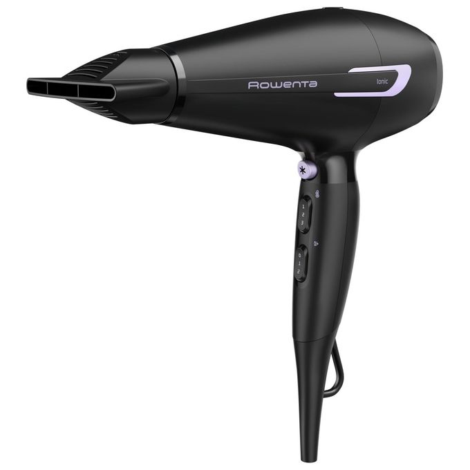 Rowenta CV7210 Pro Power Asciugacapelli 2200W Ionico Motore AC 2 Velocita' 3 Temperature Concentratore 6mm colore Nero