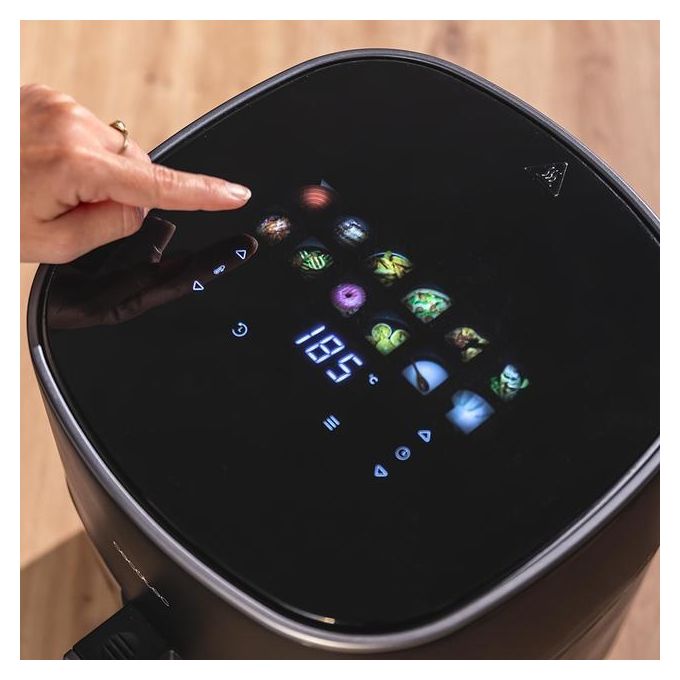 Cecotec A01 EU01 100500 CecofryandGrill Friggitrice ad aria 6,5 L 2200 W 12 programmi display LCD colore Nero
