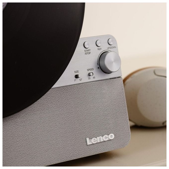 Lenco LSA-071SI LS Series Giradischi Verticale Automatico Bluetooth 5.3 Altoparlanti 2x5W Testina AT-3600L colore Silver Legno