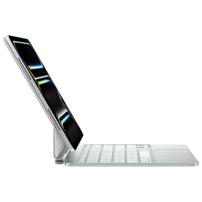 Apple MWR03T-A Magic Keyboard per iPad Pro 11'' con Trackpad Tasti Retroilluminati Meccanismo a Forbice 1 mm USB-C Ricarica Pass-Through colore Bianco