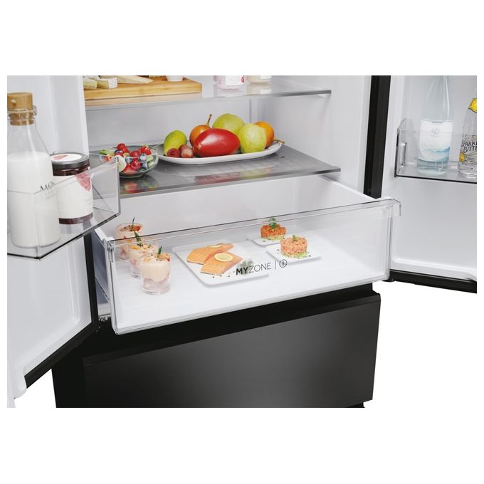 Haier HFR3718ENGB FD 70 Series 3 Frigorifero French Door 402 L 177 cm Classe E 37 dB No Frost colore Nero