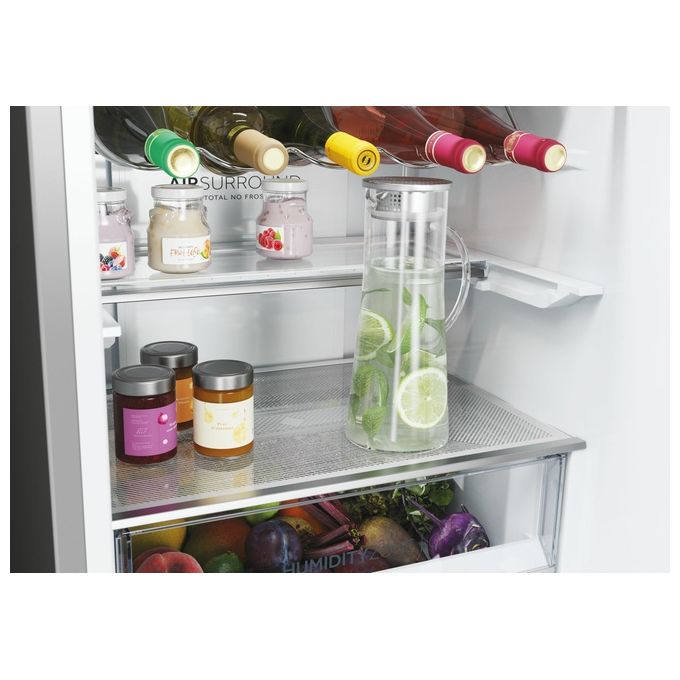 Haier HDPW5618CNPD Serie 5 Frigorifero Combinato 352 L 185 cm Classe C 35 dB Total No Frost Wi-Fi colore Acciaio Inox
