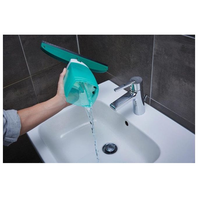 Leifheit 51003 Dry and Clean Lavavetri Elettrico 38 min 110 m² con Manico 43 cm e Washer colore Bianco