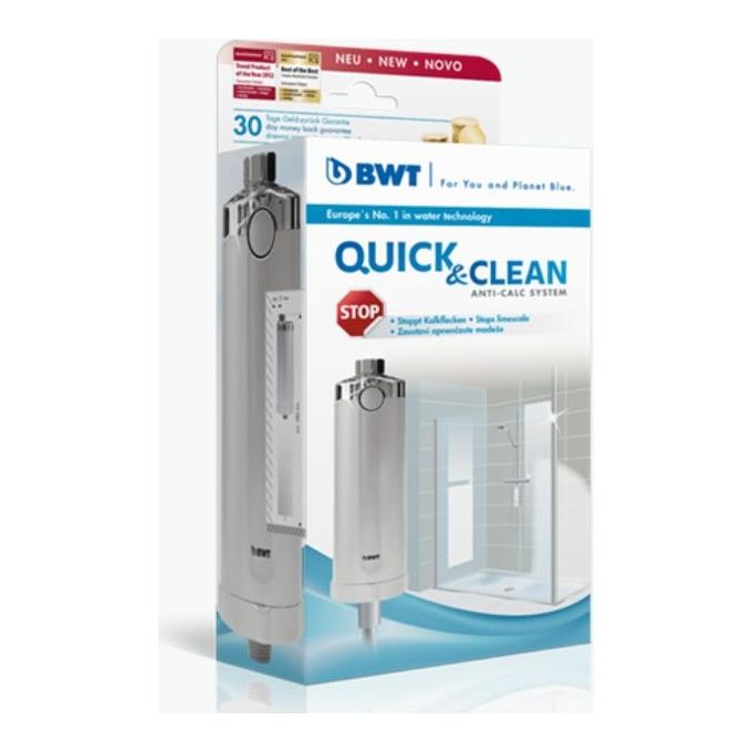 BWT Sistema di Filtraggio Anticalcare Quick And Clean da Doccia