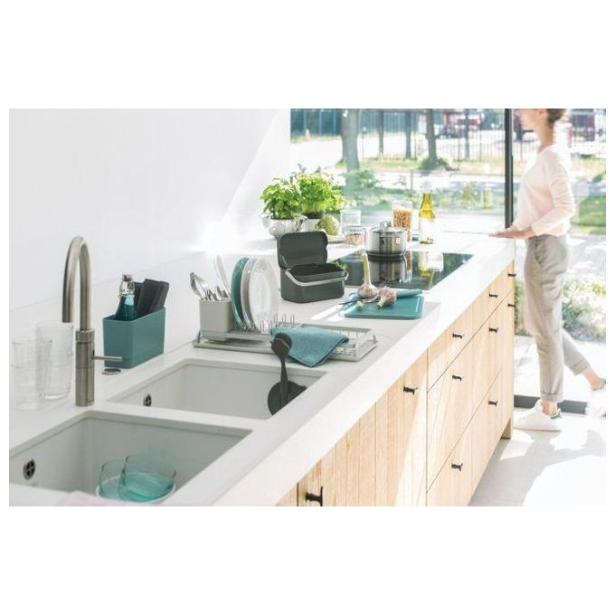 Brabantia Sink Side Contenitore per Organico 1.8 Litri Grigio Scuro