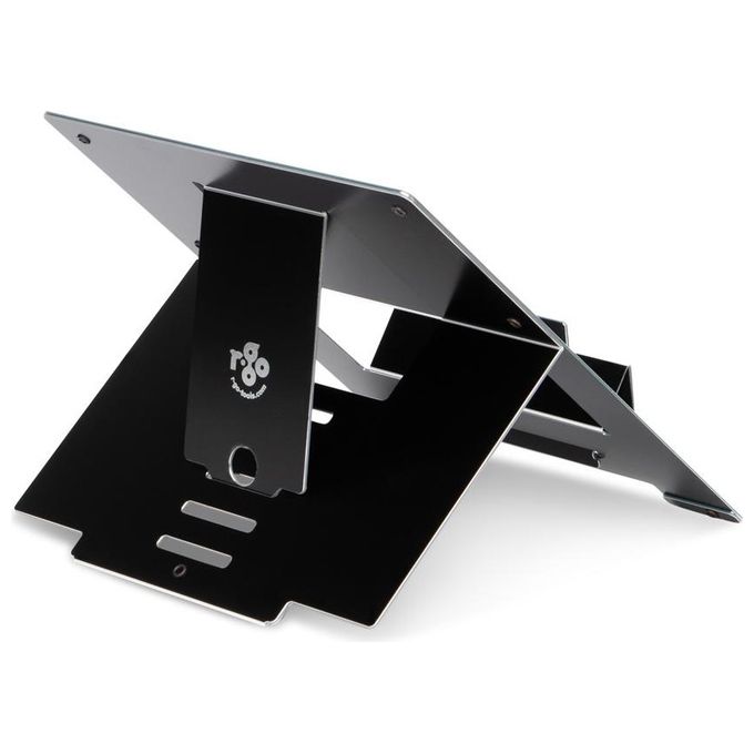 R-Go Tools RGORISTBL R-Go Riser Supporto per Laptop Regolabile in 5 Posizioni Inclinazione 30°-57° in Alluminio Hylite 5 kg colore Nero