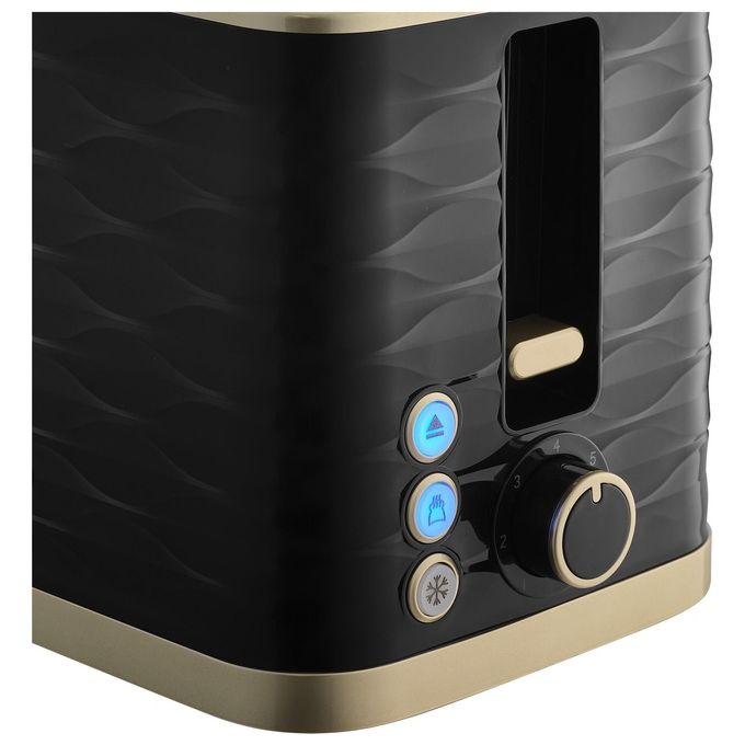 Sencor STS 7501BK Tostapane 2 Fessure 930 W 7 Livelli Doratura Colore Nero Oro