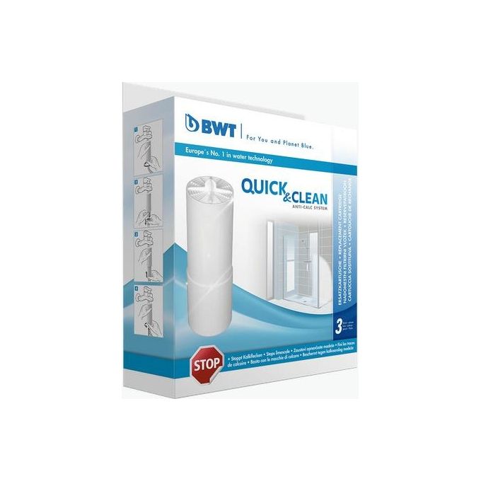BWT 9022001129154 Quick and Clean Filtro d'acqua manuale 3 cartucce inclusi colore Bianco