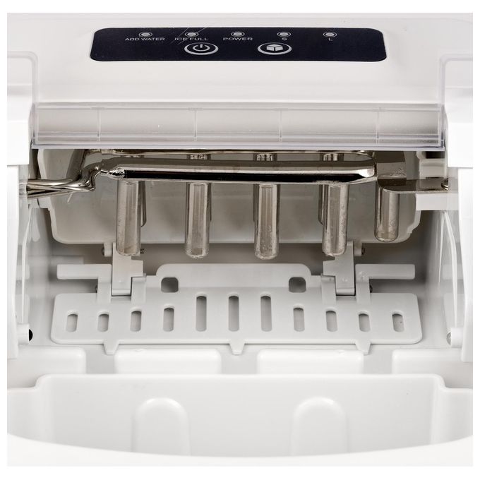 Girmi GH7401 Fabbricatore di Ghiaccio Produzione 1100 Cubetti in 24h Spegnimento Automatico Colore Bianco