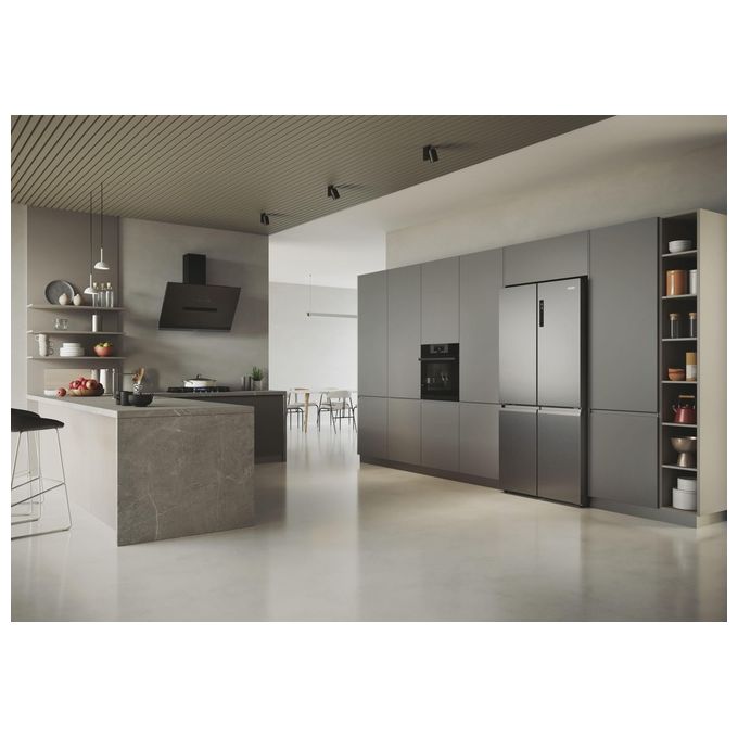 Haier HCR5919ENMP Cube 90 Serie 5 Frigorifero Americano 4 Porte 528 L 190 cm Classe E 38 dB Total No Frost colore Platino Inox