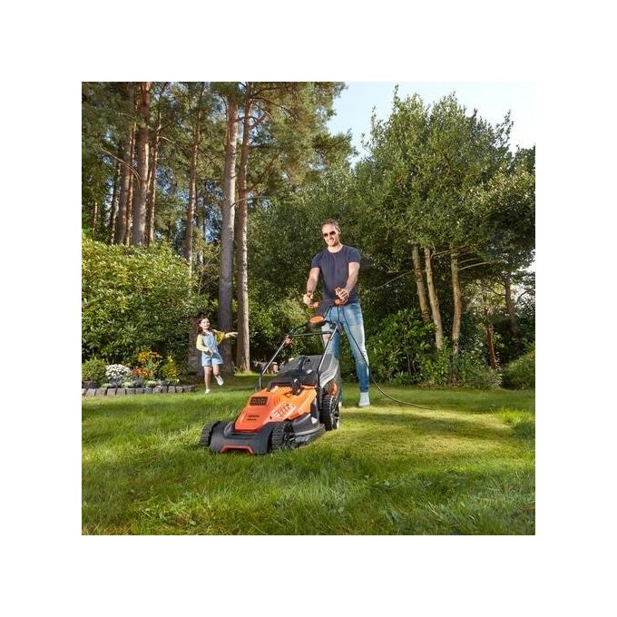 BLACK+DECKER BEMW481ES-QS Rasaerba a filo 1800W Taglio 42cm Impugnatura EasySteer