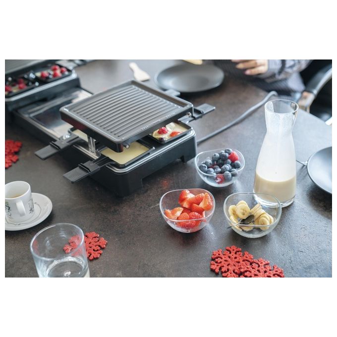 Unold 48755 Griglia per Raclette 8 persone 1300 W Piastre Antiaderenti in Ghisa colore Nero