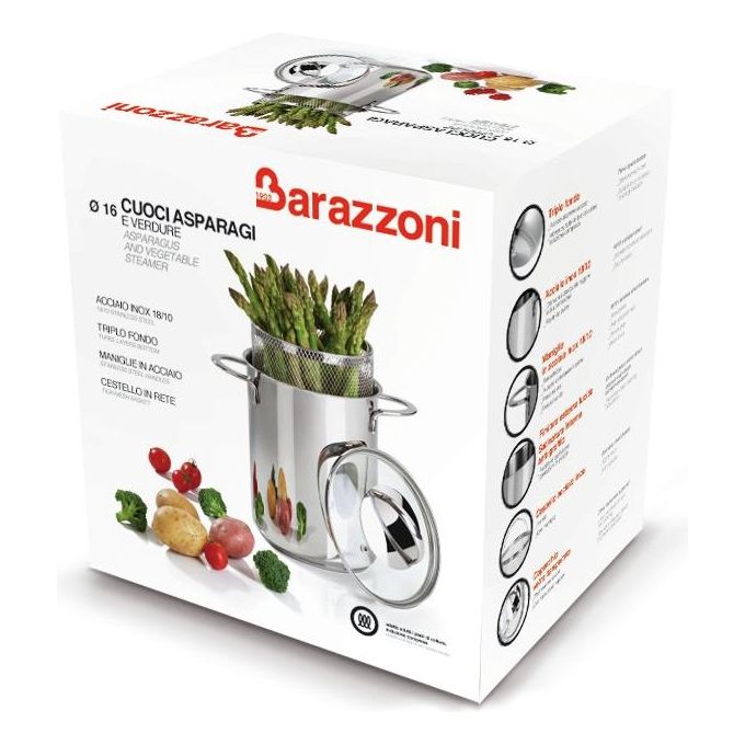 BARAZZONI Pentola Asparagera inox 18 10 cm 16