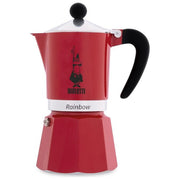 Bialetti 0004962 Caffettiera Rainbow 3 Tazze Rosso