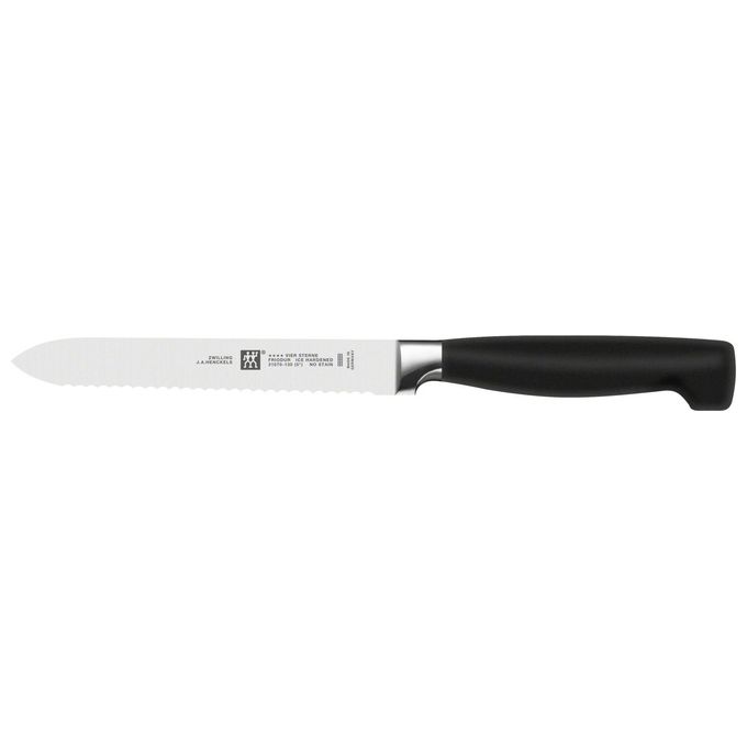 ZWILLING 35145-000-0 Serie VIER STERNE Set di Coltelli con Ceppo 7 Pezzi Tecnologia KIS FRIODUR Acciaio Inox colore Simil-Frassino