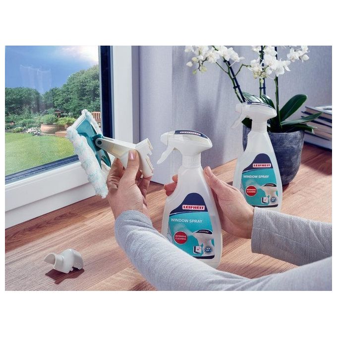 Leifheit Window Spray Cleaner Micro Duo Dispositivo 2in1 per Spruzzare e Pulire