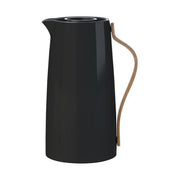 Stelton X-200-2 Caraffa Termica Sottovuoto per Caffe' 1,2 L Acciaio Inossidabile Manico in Faggio colore Nero