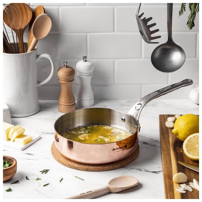 De Buyer Prima Matera Pentolino Rame-Inox 16cm Dritto per Induzione