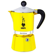 Bialetti Rainbow Caffettiera Colorata Alluminio Giallo 3 Tazze