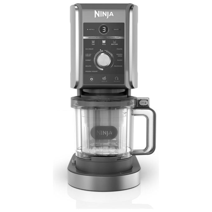 Ninja NC501EU CREAMi Deluxe Gelatiera 2,1 L 800 W 10 programmi 3 vaschette 709 ml timer digitale colore Nero Grigio