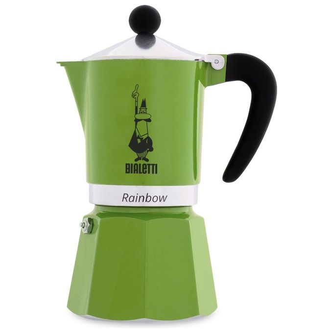 Bialetti Rainbow Caffettiera Moka 3 Tazze Verde
