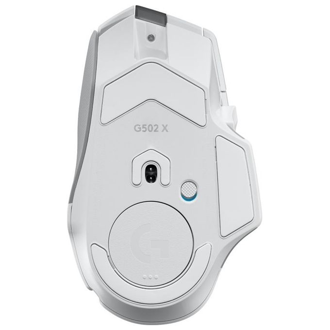 Logitech G 910-006190 G502 X LIGHTSPEED Mouse da gaming wireless 25600 DPI 13 pulsanti programmabili sensore HERO 25K colore Bianco