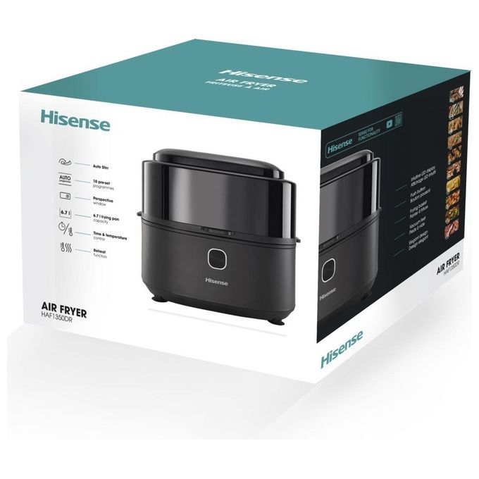 Hisense 743806 Friggitrice ad aria 6,7 L 1350 W 10 programmi Display LED colore Nero