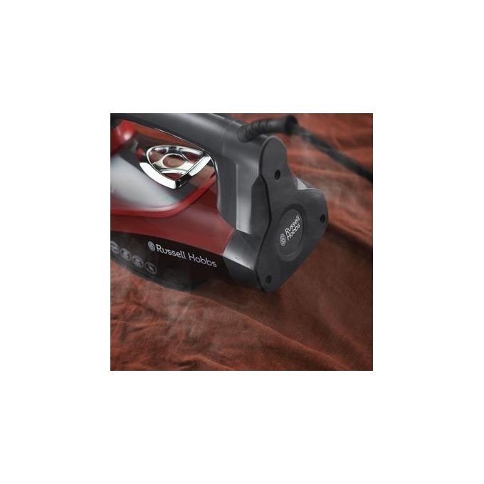 Russell Hobbs 25090-56 Ferro da Stiro a Secco e a Vapore Piastra in Ceramica 2600 W Vapore Continuo 50 g-min Getto Vapore 210 g-min Serbatoio 0,35 L Cavo 3 m colore Nero Grigio Rosso