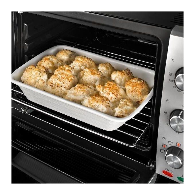 DeLonghi EO24752 Fornetto Elettrico Ventilato con Grill Sfornatutto Midi Capacita' 24 Litri Potenza 1800 W 7 Funzioni   Nero