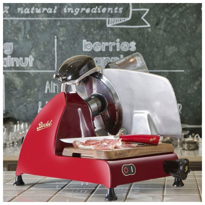 Berkel RSBGM01000000 Red Line Affettatrice a Gravita' Lama 250 mm 190 W Spessore 0-14 mm Affilatoio Integrato colore Rosso