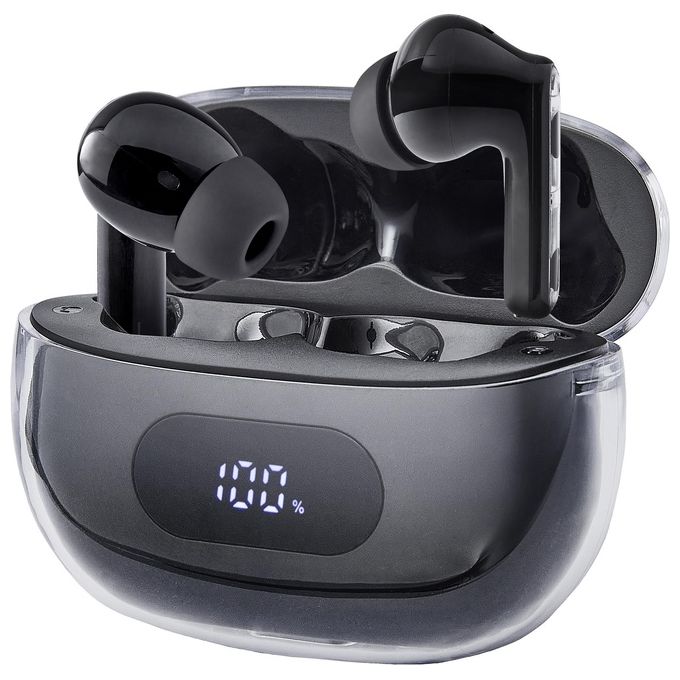 Intenso Buds Plus Cuffie TWS True Wireless T310AE con Cancellazione Attiva del Rumore ENC Bluetooth e fino a 25 Ore di Riproduzione Musicale Nero
