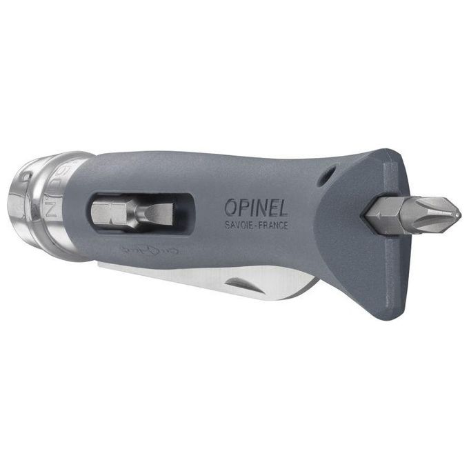 Opinel Coltello Virobloc Inox N. 9 Brico Grigio