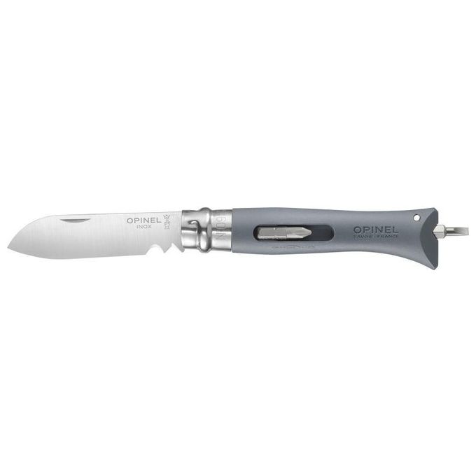 Opinel Coltello Virobloc Inox N. 9 Brico Grigio
