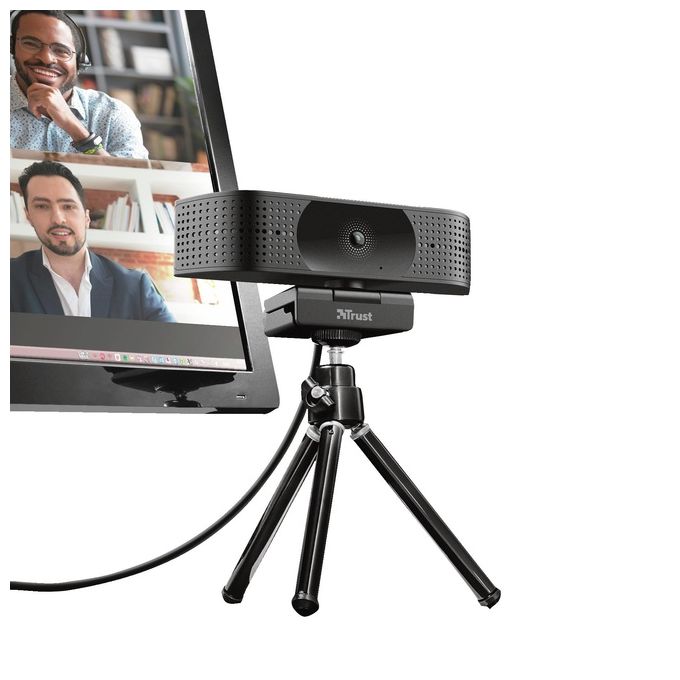 Trust 24280 Teza Webcam 4K Ultra HD 3840x2160 Pixel Doppio Microfono Messa a Fuoco Automatica USB Plug and Play colore Nero