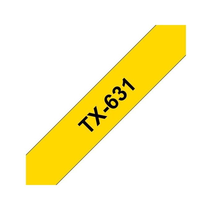 Brother Nastro Tipo Tx 12mm Nero Giallo